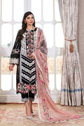 Dhanak-3PC Embroidered Shirt with Chiffon Embroidered Dupatta