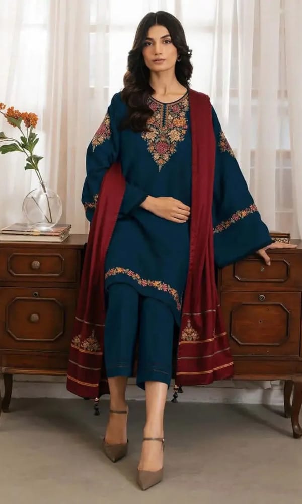DHANAK EMB 3PC SUIT ZA-101208