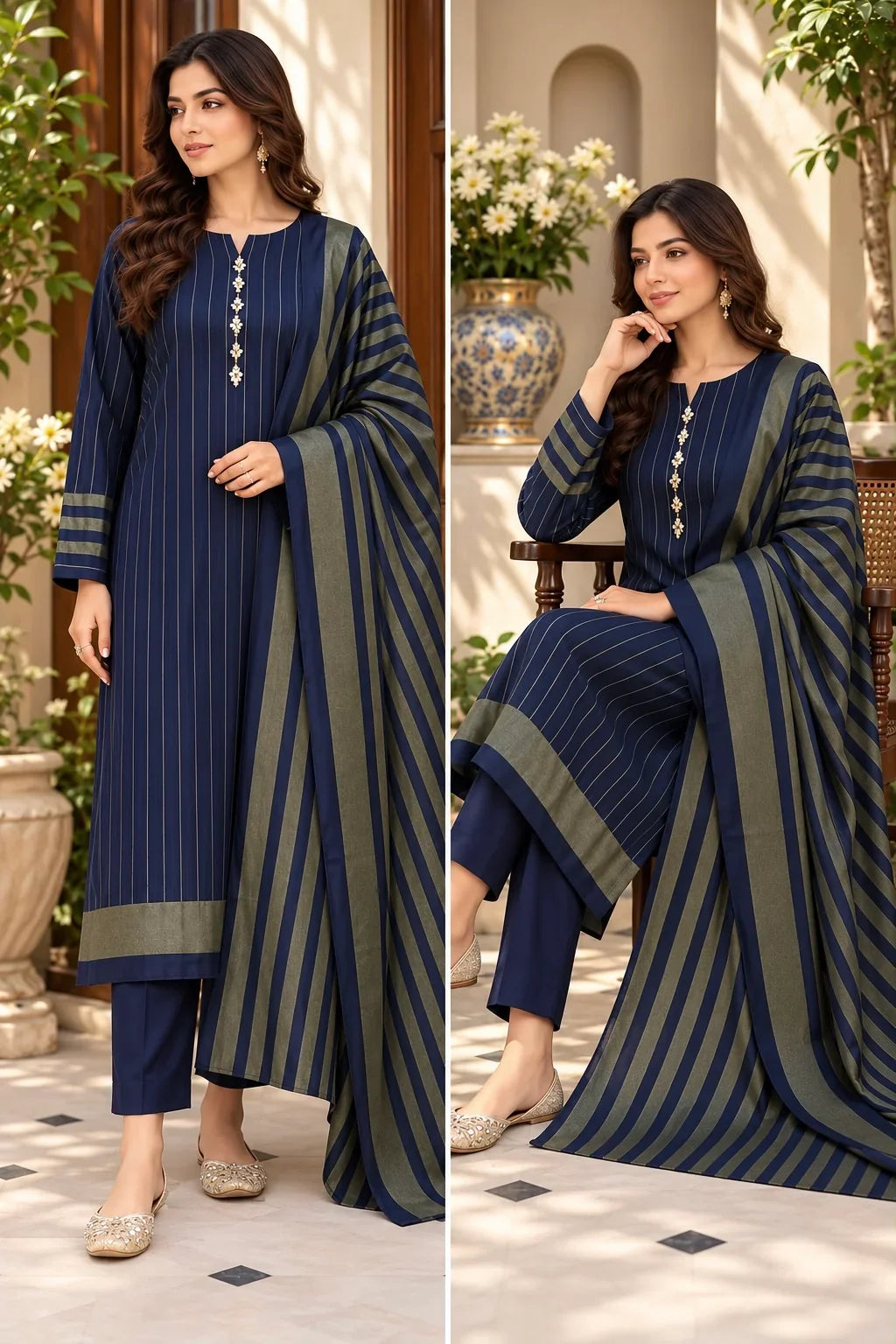WINTER MARINA SUSI 3 PCS SUIT Blue