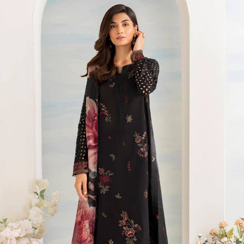 IZNIK 3PC EMBROIDERED LAWN WITH CHIFFON EMB DUPATTA -GA2050