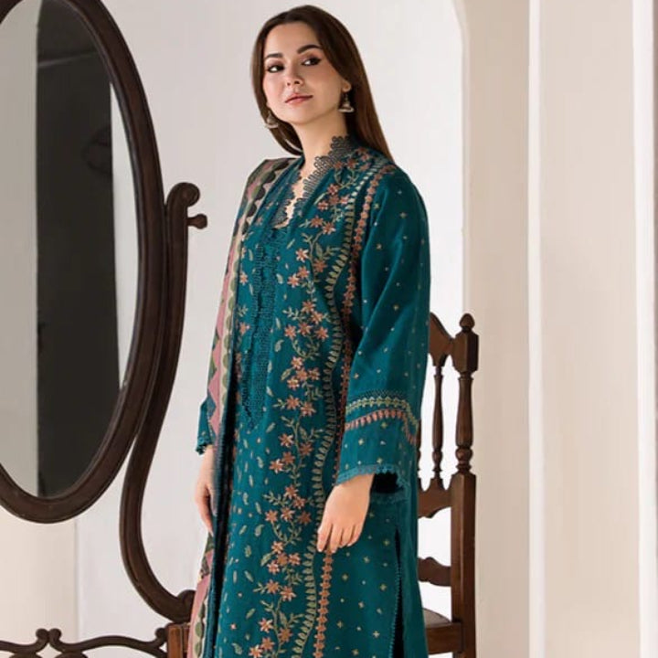 COCO UNSTITCHED 3PC LAWN EMBROIDERED WITH DIGITAL PRINT SHAWL