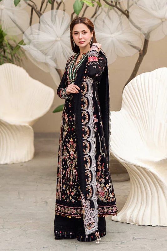 QALAMKAR - 3PC LAWN EMBROIDERED SUIT  \ 1071