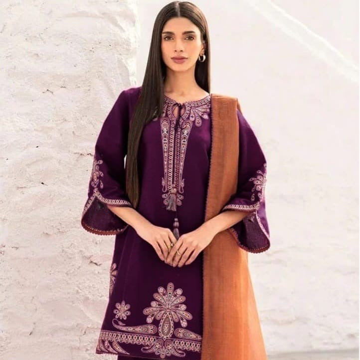 SUMMER 3PC LAWN EMBROIDERED SUIT - VL1156