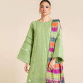 3PC UNSTITCHED HEAVY EMBROIDERED SUIT