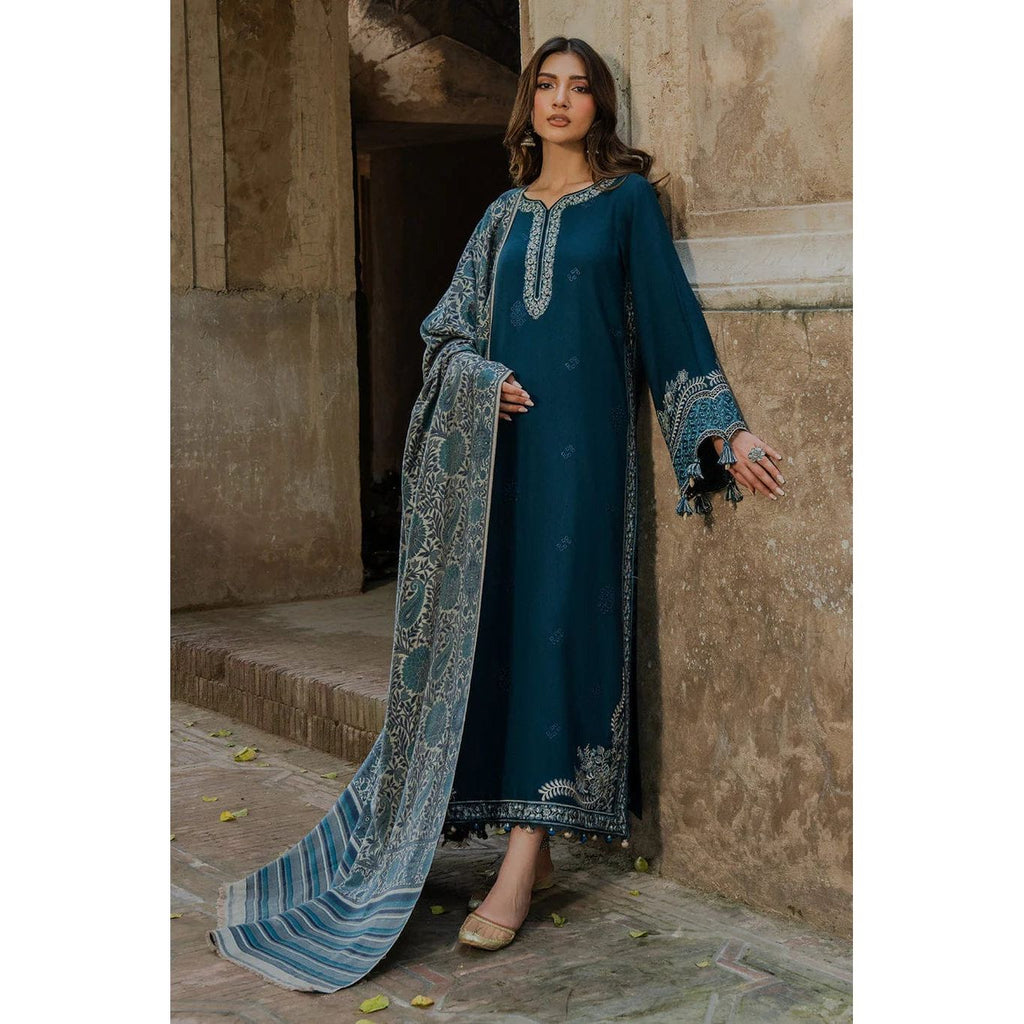 IZEL-3PC DHANAK EMBROIDERED SUIT | BIC-4364 B