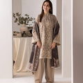 3PC UNSTITCHED HEAVY EMBROIDERED SUIT