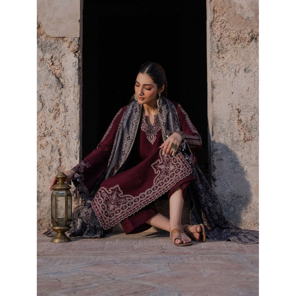 IZEL-3PC DHANAK EMBROIDERED SUIT | BIC-4364