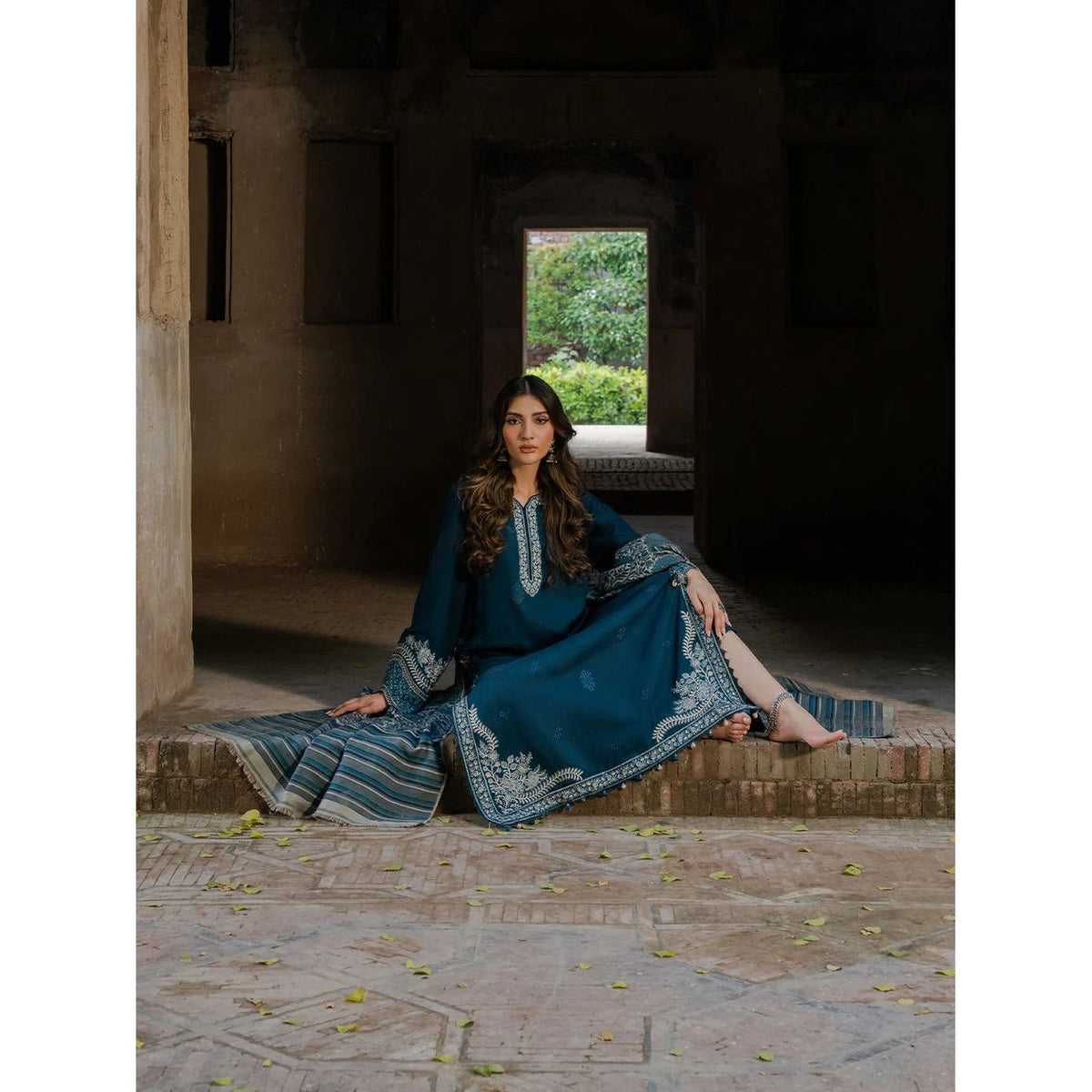 IZEL-3PC DHANAK EMBROIDERED SUIT | BIC-4364 B
