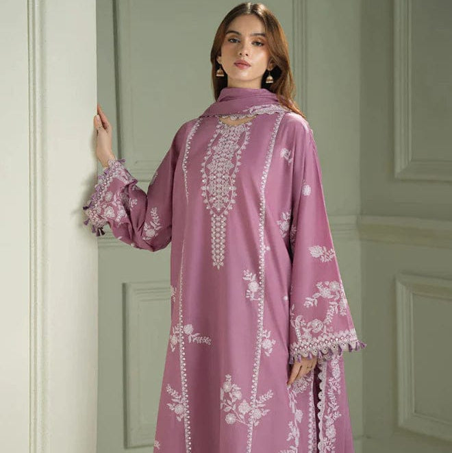Embroidered Luxury Lawn Unstitched 3Pc | 1026