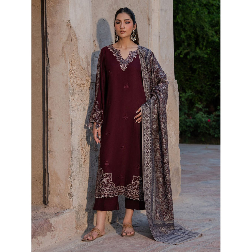 IZEL-3PC DHANAK EMBROIDERED SUIT | BIC-4364