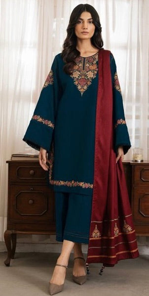 DHANAK EMB 3PC SUIT ZA-101208