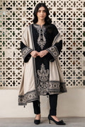 DHANAK-3PC EMBROIDERED SHIRT WITH DIGITAL PRINTED WOOL SHAWL