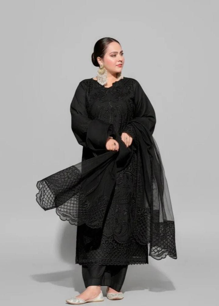 Unstitched 3PC Dress Lawn Embroidered  LC-7066