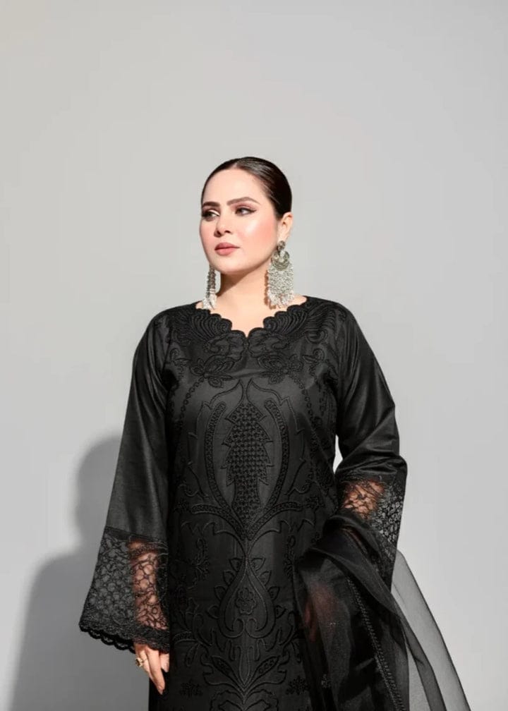 Unstitched 3PC Dress Lawn Embroidered  LC-7066