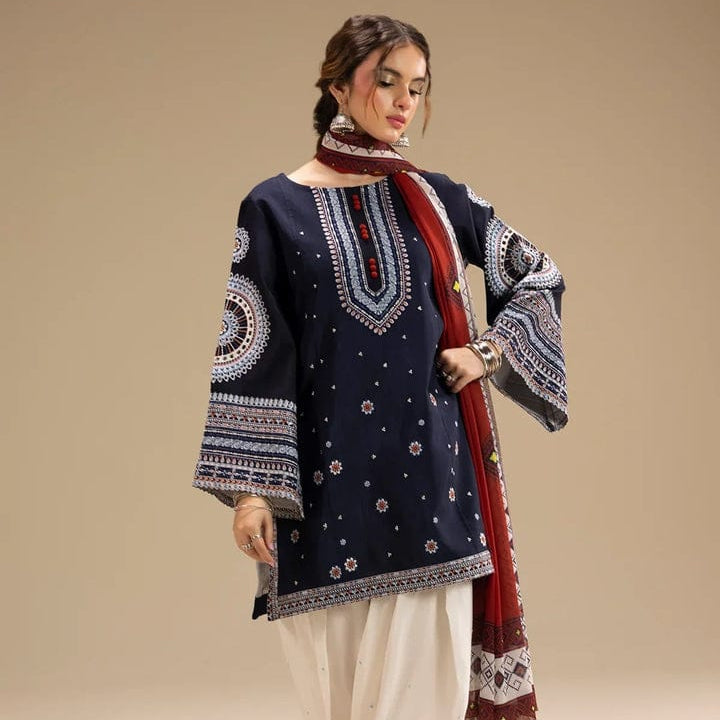 Embroidered Luxury Lawn Unstitched 3Pc | 1071