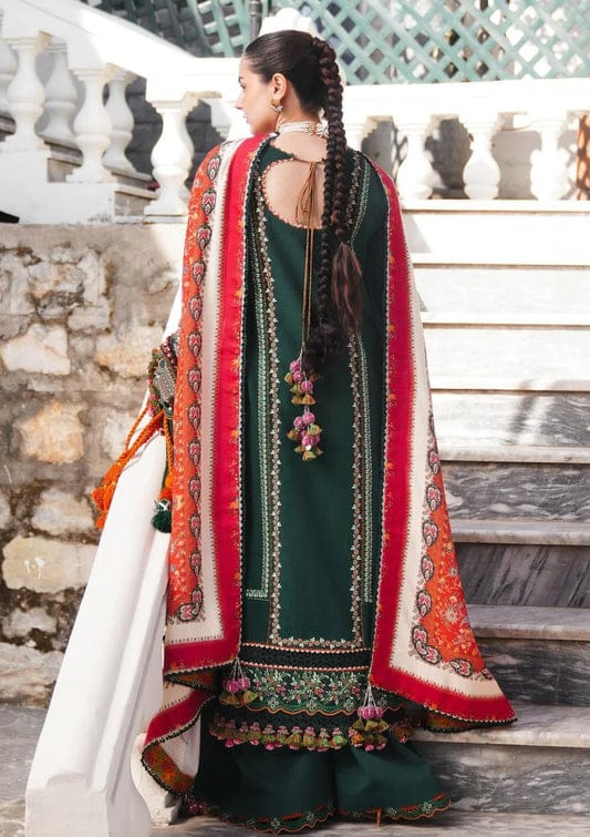 QALAMKAR - 3PC LAWN EMBROIDERED SUIT \ 1080