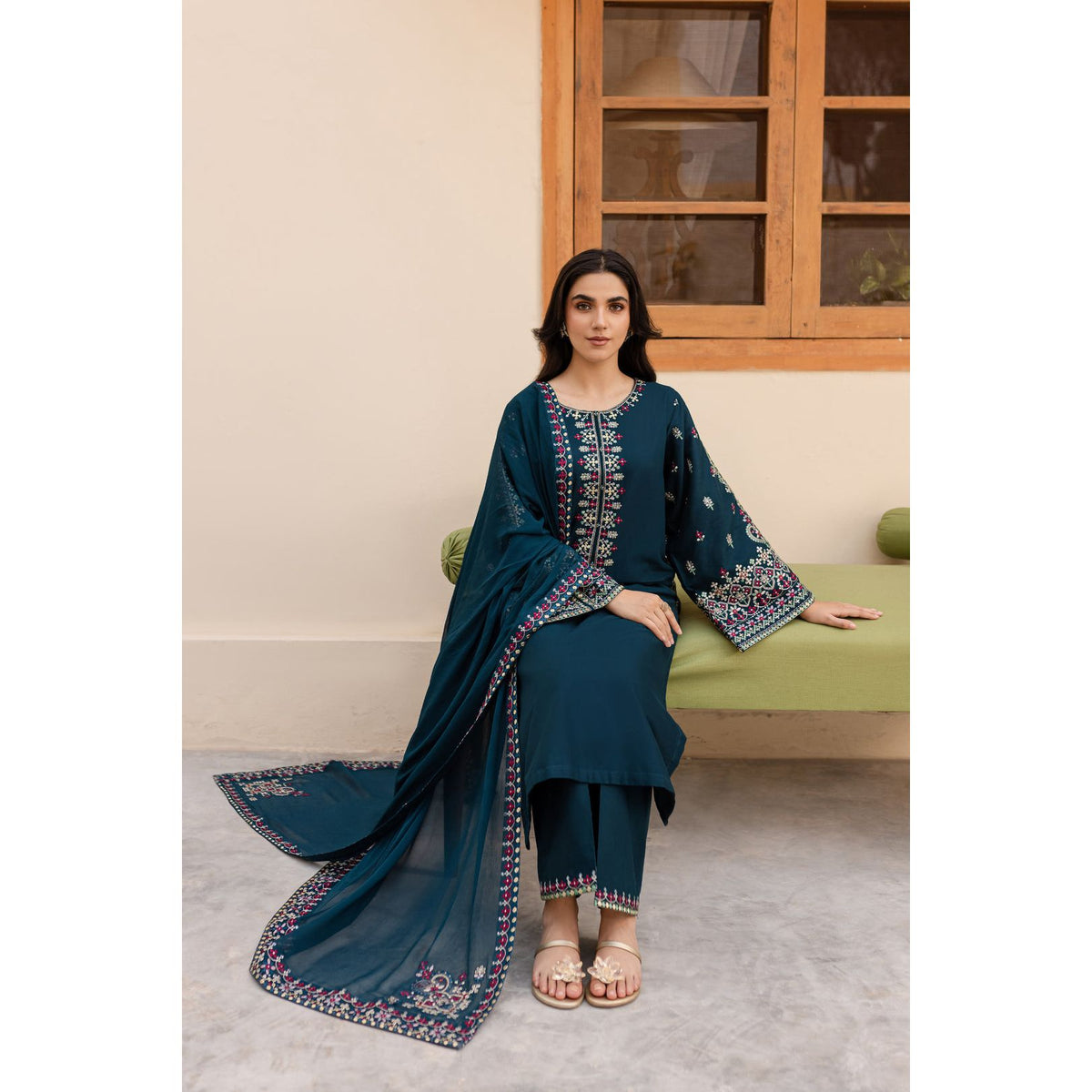 BATIK - 3PC Lawn Embroidered Suit - NE - ZS 5007
