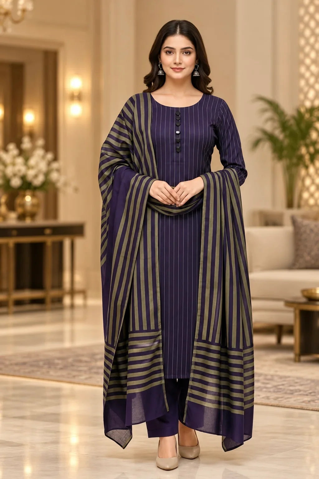 WINTER MARINA SUSI 3 PCS SUIT Purple